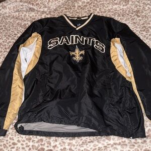 Vintage Saints NFL pullover windbreaker